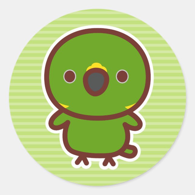 Yellow-naped amazon classic round sticker (Front)