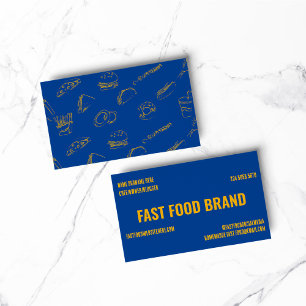 Yellow Navy Fast Food Burger Chicken Restaurant Business Card