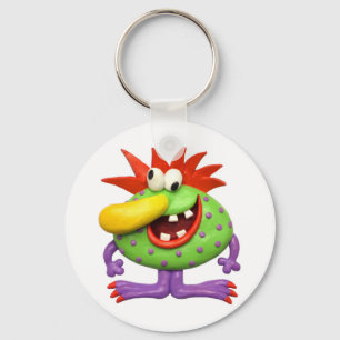 Yellow Nose Monster Key Ring