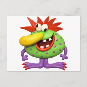 Yellow Nose Monster Postcard