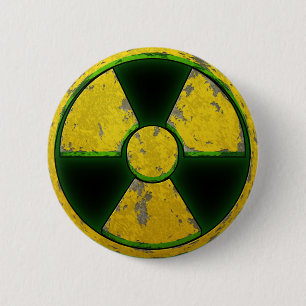 Yellow Nuke 6 Cm Round Badge