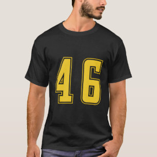 Yellow Number 46 Team Junior Sports Numbered Unifo T-Shirt
