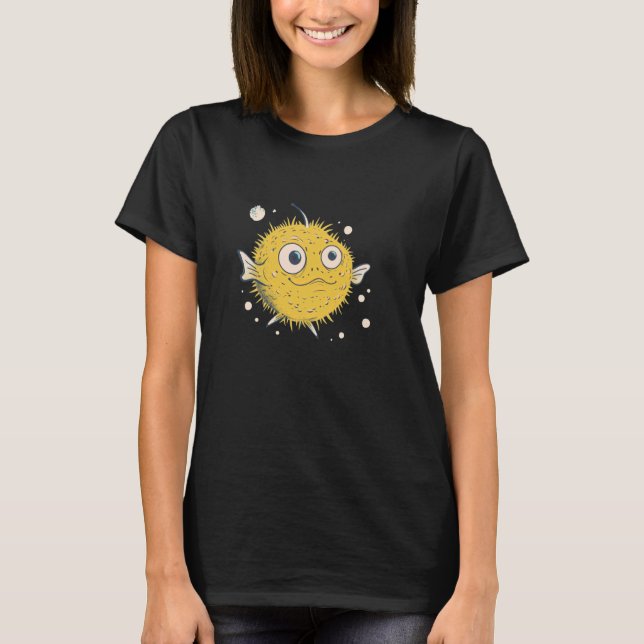 Yellow Ocean Pufferfish Costume for Sea Lovers T-Shirt (Front)