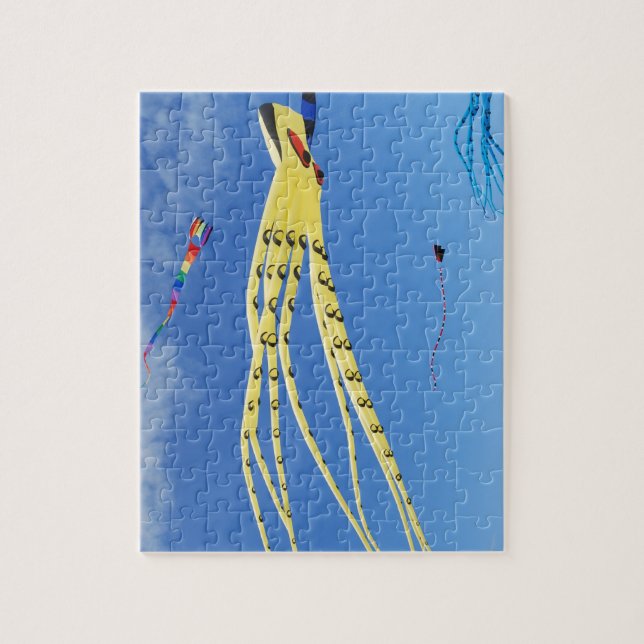 Yellow Octopus Kite Jigsaw Puzzle (Vertical)