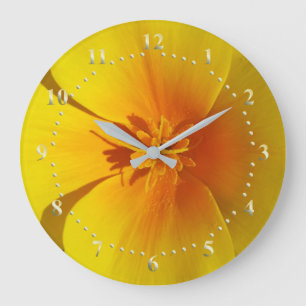 yellow of autumn large clock