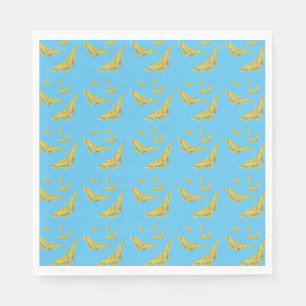 Yellow Old World Swallowtail Butterfly pattern Napkin