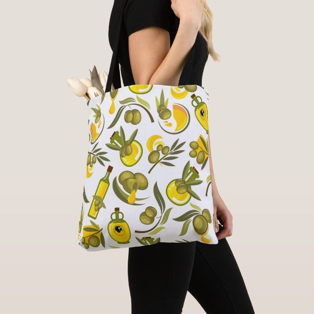 Yellow Olive Oil  Tote Bag (Close Up)