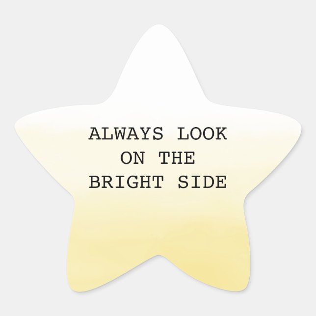 Yellow Ombre Bright Side Star Sticker (Front)