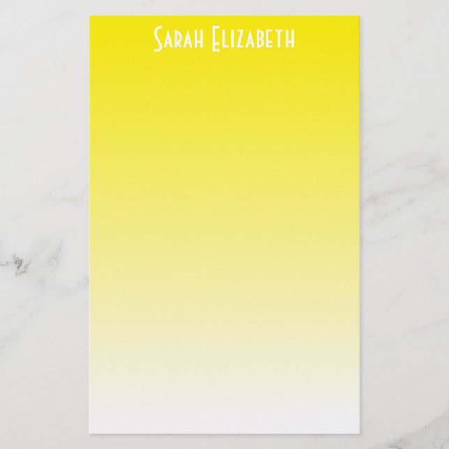 Yellow Ombre Stationery (Front)