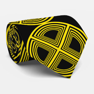 yellow on black symbol disc tie