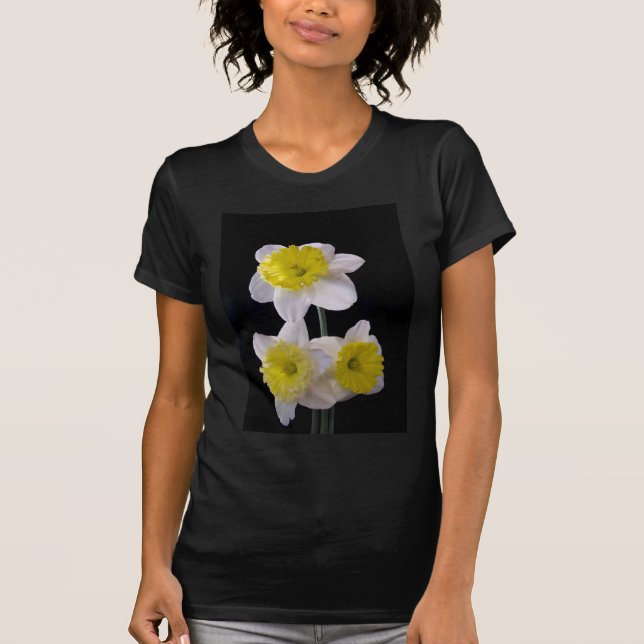 Yellow on White Daffodil T-Shirt (Front)