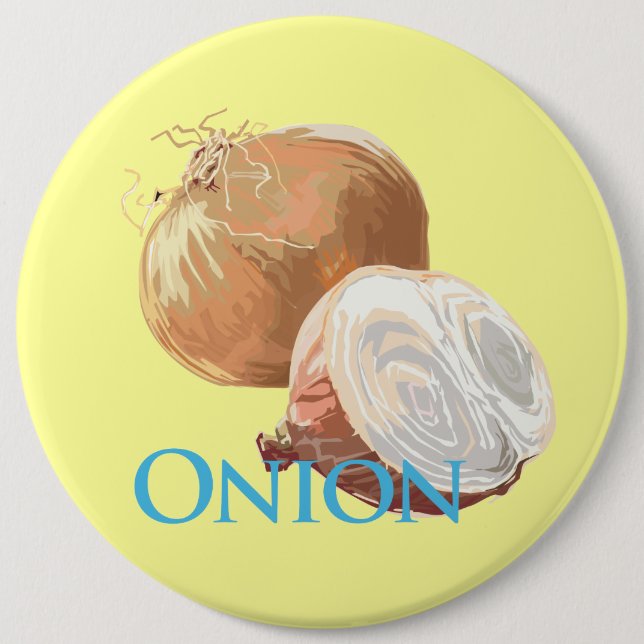 Yellow Onion 6 Cm Round Badge (Front)