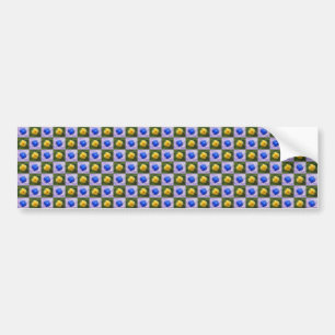 yellow or blue bumper sticker