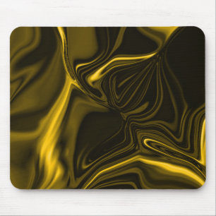 Yellow or gold curves on some brown image  mouse pad