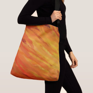 Yellow Orange Abstract Art Painting Crossbody Bag