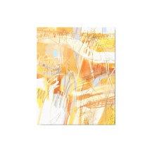 Yellow Orange Abstract Expressionist Painting