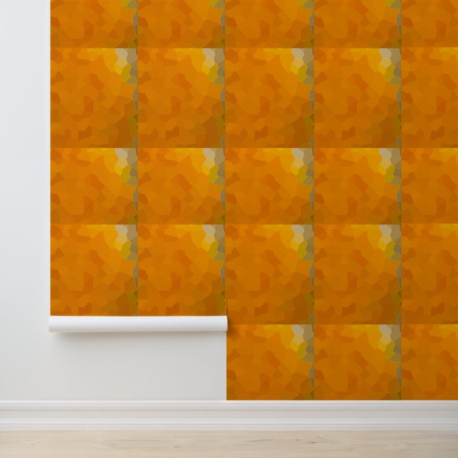 Yellow Orange Abstract Pattern Colourful Boho Chic Wallpaper (Application)