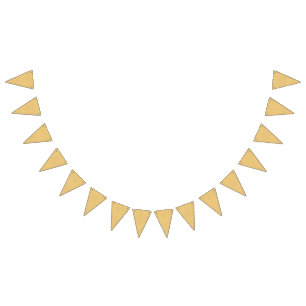 Yellow, orange, and brown sheets of wrapping paper bunting