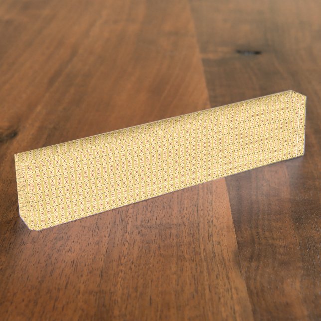 Yellow, orange, and brown sheets of wrapping paper nameplate (Side)