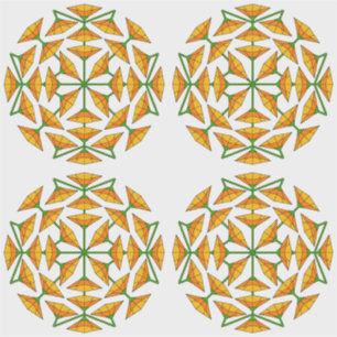 Yellow Orange and Orange Yellow Mirror Flowers