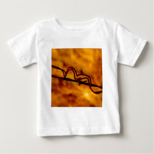 Yellow Orange Barbed Wire Fugue Baby T-Shirt