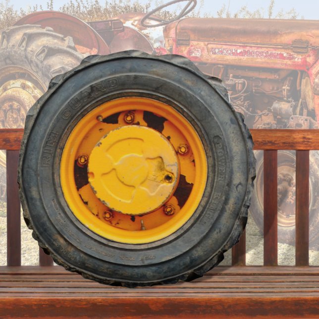 yellow orange before car flat tire round cushion (Creator Uploaded)