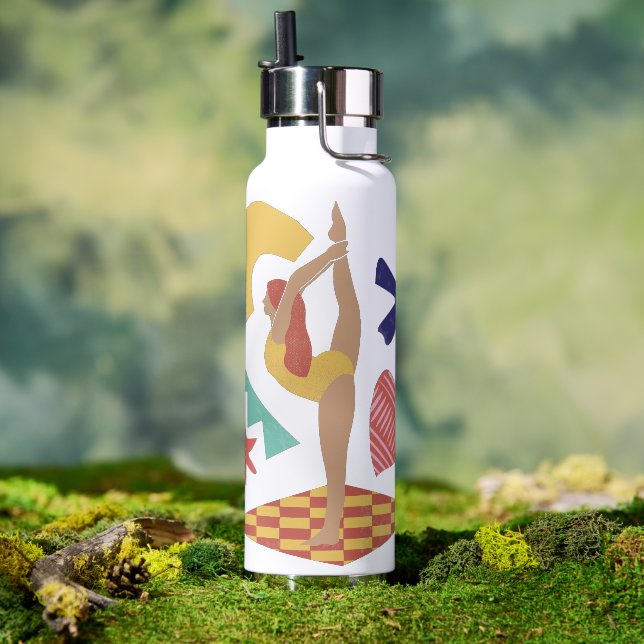 Yellow Orange Blue Business Water Bottle (Outdoor)