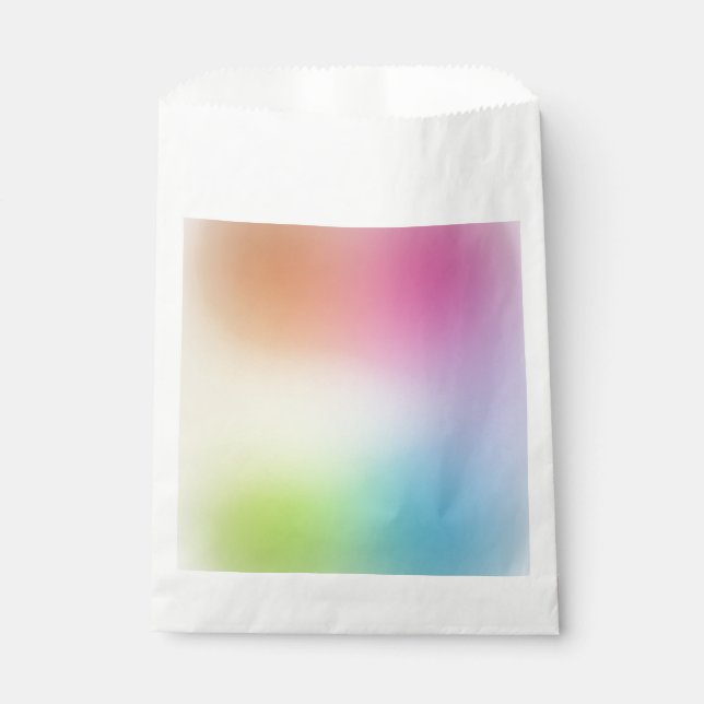 Yellow Orange Blue Green Pink Red Purple Colourful Favour Bag (Front)