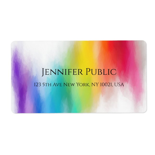 Yellow Orange Blue Green Pink Red Purple Modern (Front)