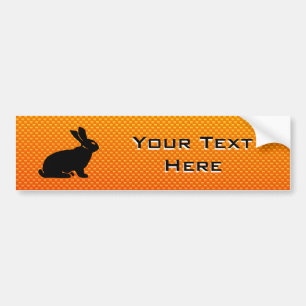 Yellow / Orange Bunny Bumper Sticker