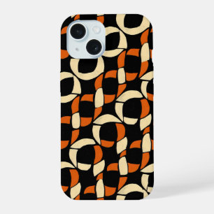 Yellow Orange Chain Pattern iPhone 15 Case