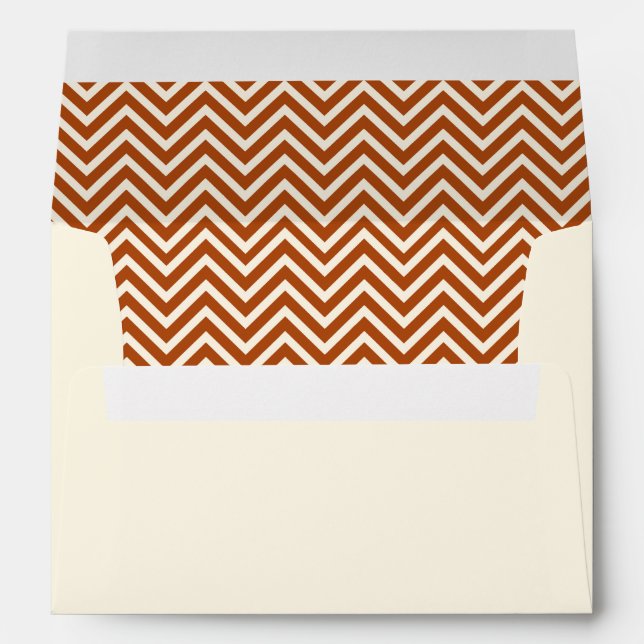 Yellow Orange Chevron Pattern Envelope (Back (Bottom))