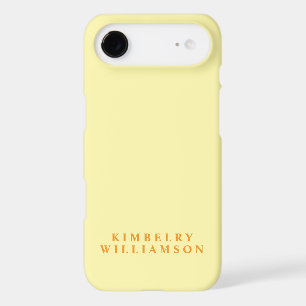 Yellow Orange Customised Name Stylish Monogram