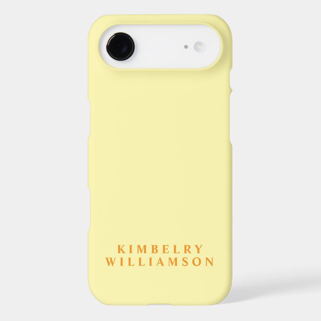 Yellow Orange Customised Name Stylish Monogram  (Back)
