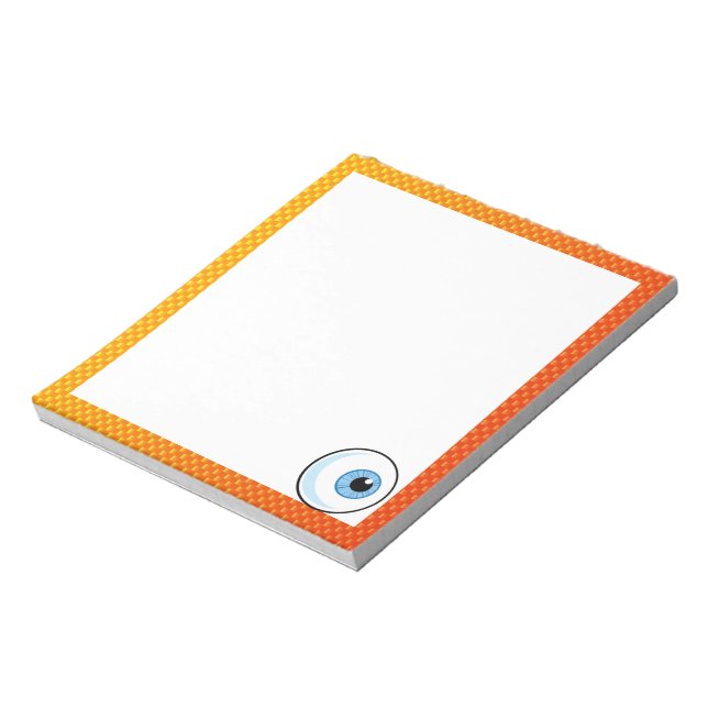Yellow Orange Eyeball Notepad (Rotated)