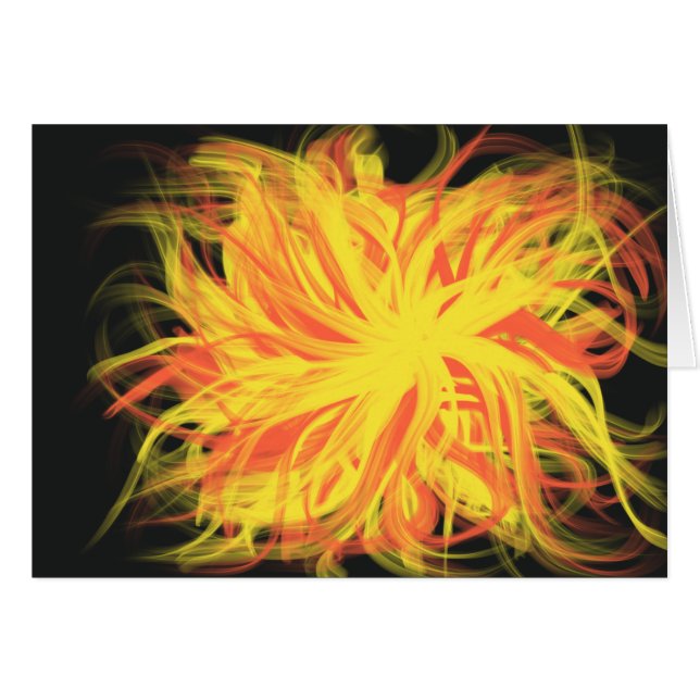 Yellow Orange Fire Star Christian Holy Spirit Art (Front Horizontal)
