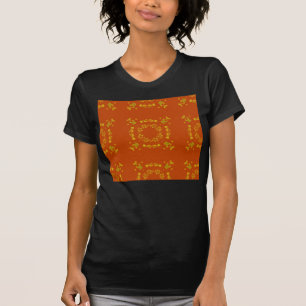 Yellow, Orange Floral Damasks Retro Pattern T-Shirt