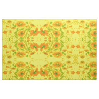 Yellow & Orange Floral Fabric