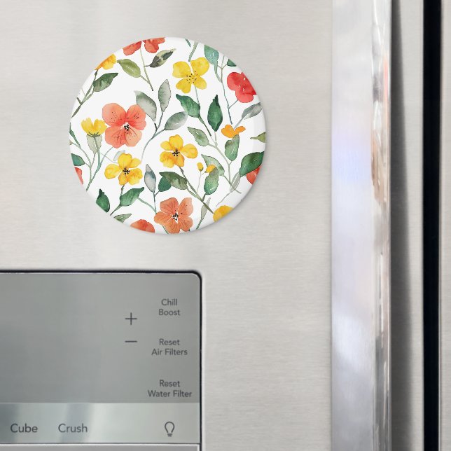 Yellow Orange Flowers Magnet (In Situ (Fridge))
