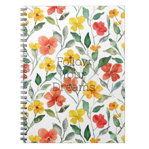 Yellow Orange Flowers Notebook