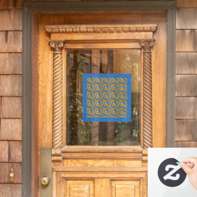 Yellow Orange Flowers Pattern (Home Door)