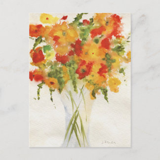 Yellow Orange Flowers Postcard