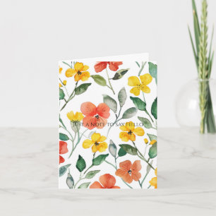 Yellow Orange Flowers Thinking of You Card