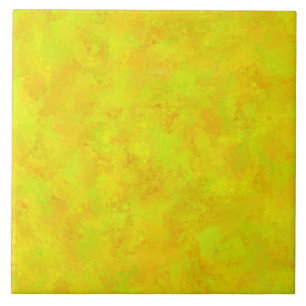 Yellow Orange Green Abstract Pattern Ceramic Tile