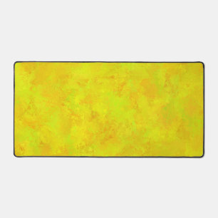 Yellow Orange Green Abstract Pattern Desk Mat