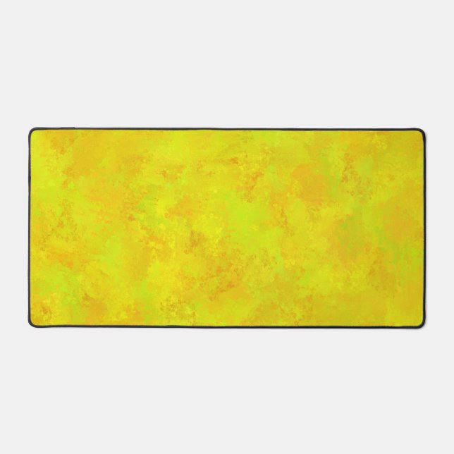 Yellow Orange Green Abstract Pattern Desk Mat (Front)