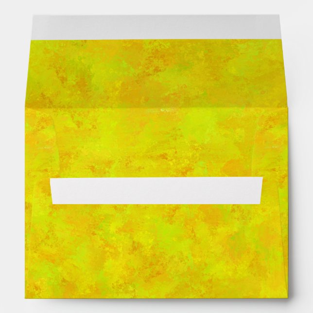 Yellow Orange Green Abstract Pattern Envelope (Back (Bottom))