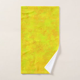 Yellow Orange Green Abstract Pattern Hand Towel