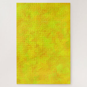 Yellow Orange Green Abstract Pattern Jigsaw Puzzle