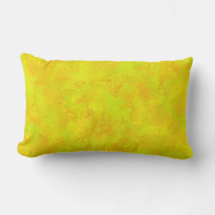 Yellow Orange Green Abstract Pattern Lumbar Cushion